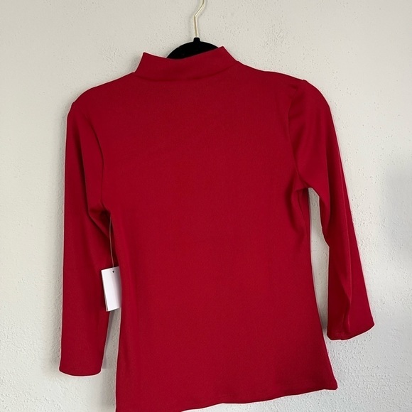 CARMEN Marc Valvo Woman Ribbed Cut Out Valentine Blouse Blouse, Size XS - Picture 8 of 8